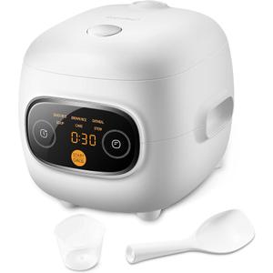 COMFEE' Mini Rice Cooker with 6-Functions, 2-Cups Uncooked Rice
portable rice maker, fast cooker, 4 cups cooked capacity, non-stick inner pot, 24-hour delay timer, for brown rice, oatmeal