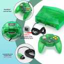 N64 Console - Newly Design Looking for N64 with HD Output (Native RGB Signal), 100% Better Video Quality, Plug & Play - Compatible with All US/JP Cartridges, Including 1 Warrior 64 Controller (Green)