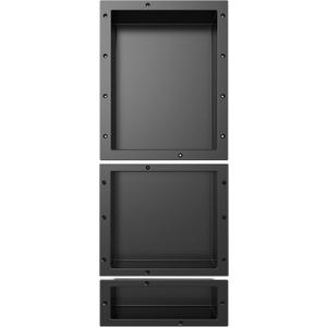 Shower Niche SMC Material 40(20+14+6) X16in Niche for Shower Wall Shower Niches Ready for Tile Shower Niche Shelf Black, Large