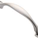 Alzassbg 10 Pack Brushed Satin Nickel Cabinet Pulls, 3 Inch(76mm) Hole Centers Arch Metal Kitchen Hardware Cabinet Handles for Cabinets AL3025SN