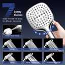 Filtered Shower Head with Handheld, High Pressure 7 Spray Showerhead with Filters, Detachable Shower Heads, Water Softener Filters for Hard Water - Remove Chlorine