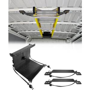 Universal Van Interior Ladder Storage Holder, Adjustable Internal Ladder Rack Fit for Van/Trailer/Truck Roof, Securely Stores Ladders in Vehicle, with Mounting Screws