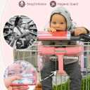 Shopping Cart Cover for Baby Girl, High Chair Cover for Restaurant, Padded, Hygienic Grocery Cart Seat Cover & Swing Insert with Safety Harness & Pockets, Machine Washable (Pink)