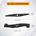 72531-VH7-000 & 72511-VH7-000 Lawn Mower Blade Compatible with 21 inch Deck Hon da HRX217 HRX537 HRX537C HRR216PKU HRR216VYU HRX217K1 HRX217K2 HRX217K3 HRX217K4 MicroCut Twin Blade Set