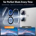 UNBREAKcable for iPhone 16 Screen Protector 4+2 Pack [9H+ Military-Grade Shatterproof] [Effortless Bubble-Free Installation] Ultra HD Clarity Tempered Glass with Lens Protector, Case friendly