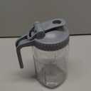 Breast Milk Pitcher, Mason Jar 32 oz, Heavy Duty Wide Mouth Jar with Flip Cap Lid and Pour Spout - Airtight Seal for Freshness and Convenience - Great for Cold Beverages, and Home Entertaining (Gray)