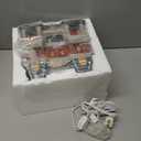 DREAM GARDEN Christmas Village House, Ceramic Post Office with LED Light Christmas Collectible Buildings for Tabletop Decoration Xmas Mantle Home Decor