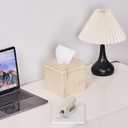 Yellow Marble Tissue Box Cover Retro Square for Bathroom Conutertop,Tissue Box Holder for Bedroom Night Stand,Tabletop,Vanity Desk,Office, Decorative Facil Cube Tissue Box Cover