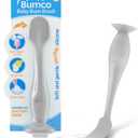Bumco Baby Bum Brush - BPA-Free Diaper Cream Spatula with Suction Cup Base, Soft & Flexible Silicone, Wipe-Clean, Mom-Invented Diaper Bag Essentials (Gray)
