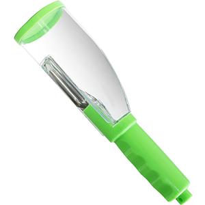 Storage Style Peel Knife, 8 Inch x 2.3 Inch Green Peeler for Vegetables and Fruits (Green)