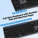 JOMAA Dual Mode Wireless Keyboard, 2.4G Bluetooth 3 Devices Switch, Quiet Scissor Switch Keys, Backlit with Multimedia Shortcut Keys, for Windows/Mac/iOS/Android PC Laptop Tablet
