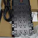 SUPERDANNY Power Strip Surge Protector, 22 AC 6 USB, 2100J, 6.5Ft,1875W/15A