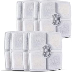Cat Water Fountain Filters, 6 Pack Replacement Filter Fit for Top Square 84oz/2.5L Cat Pet Fountain, 3 Filtration System