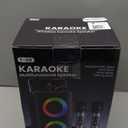 Karaoke Machine for Adults Kids, Portable Bluetooth Speaker with 2 Wireless Microphones, TWS Mode & LED Light, 10H Battery PA System, Home Party Outdoor Camping Birthday Gifts (Black)