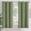 YoungsTex Olive Green Blackout Curtains 63 Inch Length for Bedroom - Thermal Insulated Window Drapes with Grommet Room Darkening Privacy for Living Room, 2 Panels, 42 x 63 Inch