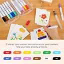 Magic Foam Texture Painting Kit,3D Drawing DIY Art Set,12 Colors Acrylic Marker Pen, 3 Soft-tip Water Brush Pen, Magical Painting Kit