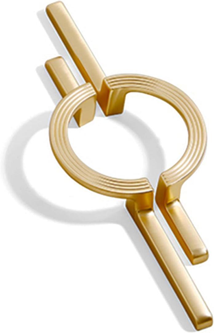 Kitchen Cabinet Handles Half Moon Modern Cabinet Pulls Semicircle Cabinet Drawer Pulls for Dresser Dathroom Cabinet Hardware (Semicircular, 2-Piece Matte Gold, Center Distance 3.77in/96mm)