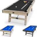 GoSports 8 ft Pool Tables with Wood Finish - Choose Your Style - Modern Billiards Table with 2 Cue Sticks, Balls, Rack, Felt Brush and Chalk