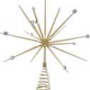 Kurt S. Adler 14.8-Inch Gold Starburst Throng Treetop