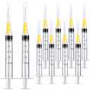 100Pack 2.5ml 2.5cc Disposable Plastic Syringes with 25Ga, Individually Sterile Package