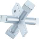 Feekoon 6 Sided Cleanout Plug Wrench, Plumbing Tools and Plumbing Wrench, Threaded Drum Trap Tools for Both Slotted or Square Countersunk Cleanout Plugs Drum Traps Heavy Duty Iron(Blue Zinc Plating)