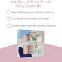 insular Baby Swaddle Wrap, Swaddle Blanket for Newborn and Infant, Adjustable Swaddling Set for Boy and Girl, Soft Cotton Baby Sleep Sack 3 Pack, Floral, Small(0-3 Month)