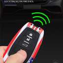 American USA Flag Key Fob Cover, Key Case,Keychain, Accessories Compatible with Toyota RAV4 Camry Avalon C-HR Highlander Prius GT86 (Model-D)