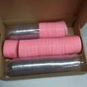 Patelai Clear Plastic Mini Cupcake Container, Mini Cupcake Box Muffin Dome Muffin Single Container Box for Wedding Birthday Cheese Pastry Dessert Cake (Pink, 150 Pieces)