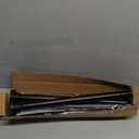 Shower Curtain Rod Adjustable 43-78 inch, 1"Diameter Spring Tension Curtain Rod No Drill, Anti-Rust Non-Slip Shower Rod, Black Shower Curtain Rod for Bathroom Tension