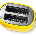  2 Slice Toaster Retro Stainless Steel, Yellow