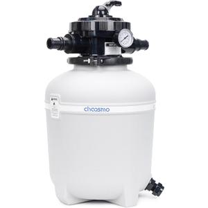 14 Inch Pool Sand Filter Tank Replacement Kit with 6-Way Multi-Port Valve and 1.25/1.5 in Hose Adapters for Compatible Above Ground Sand Filter Systems, Pump Not Included