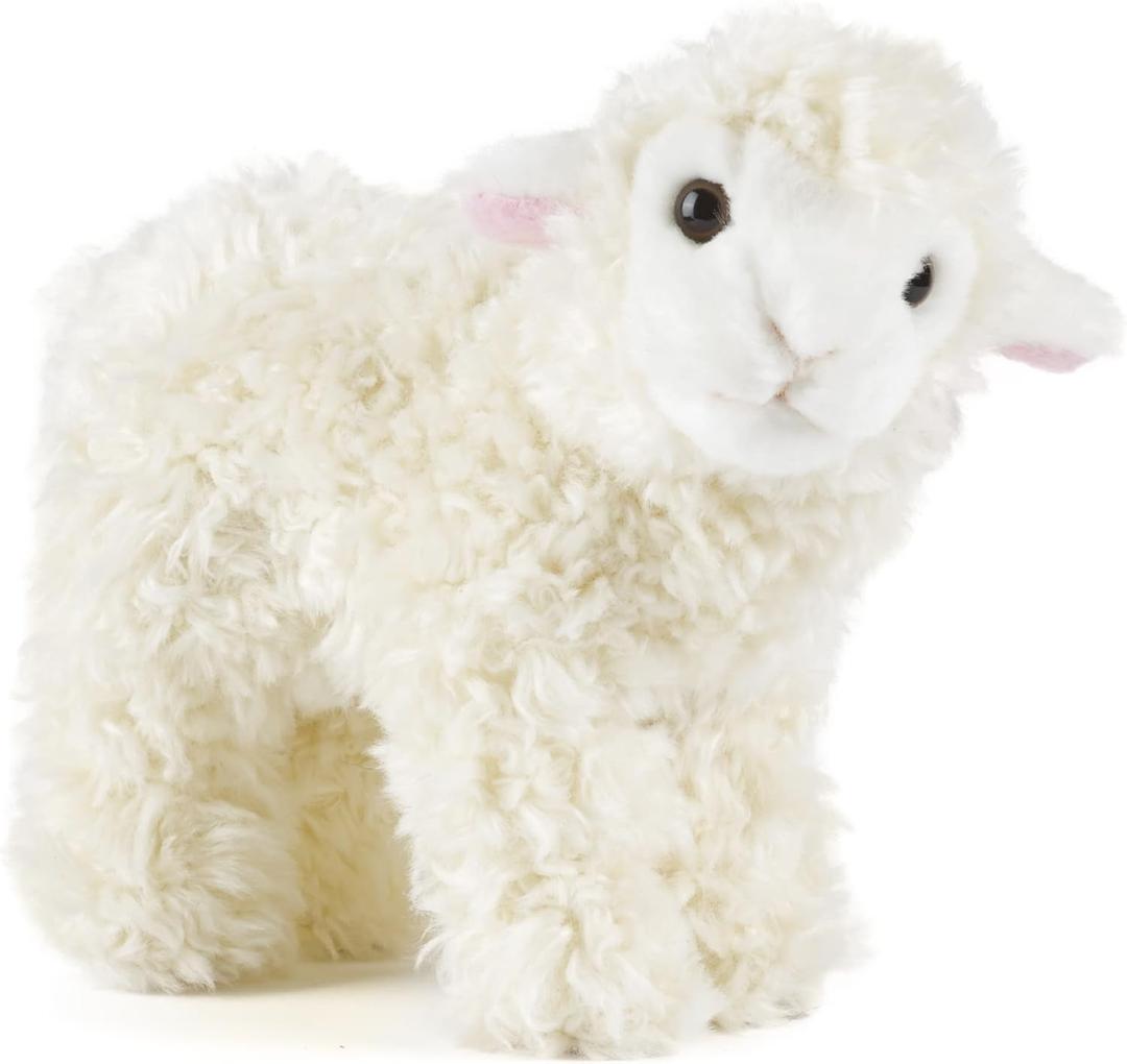 Living Nature Small Lamb Stuffed Animal | Fluffy Farm Animal | Soft Toy Gift for Kids | 6 inches