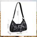 JATEBI Y2k Purses for Women 2 Pack, Punk Top Handle Women's Hobo Shoulder Bag Clutch Purse Goth Handbag Trendy Underarm Bag for Women