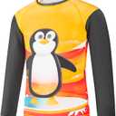 VAYAGER Boys Rash Guard Swim Shirt Long Sleeve for Kids Youth UPF+ 50 Sun Protection Rashguard Water Swimming Fishing Shirts XS