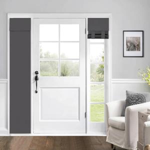 100% Blackout Curtains for French & Side Doors, Light Blocking Drapes for Windows, Room Darkening Window Coverings - Privacy & Sleep Enhancing(12W x 69L Inch,Darkgray,1 Panel)
