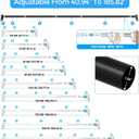 Tension Curtain Rod 41-185 In (4-15ft), Extra Long Tension Rod No Drilling For Patio Windows, Black Shower Curtain Rod For Room Divider,One-Click Telescopic Rod, Outdoor Curtain Rods Never Rust