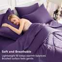 CozyLux Queen Comforter Set Purple - Bed in a Bag Queen Size 7 Pieces, Luxury Soft Bed Set for All Seasons, Bedding Set with Down Alternative Comforter, Sheets, Pillowcases & Shams