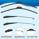 F1TZ-17526-AA 1 Pair Front Windshield Wiper Arm & Blade Kit F4TZ-17526-A Compatible With Ford F-150/F-250/Bronco 1991-1996,F-350/ F-Super Duty 1991-1997