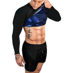 FUXERT Sauna Shirt for Men Long Sleeve Sauna Suit Heat Trapping Workout Shirts Sweat Enhance Vest for Workout Sports