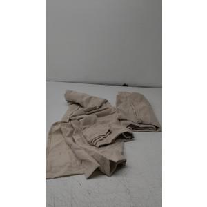 XTMYI Oatmeal Beige Back Tab/Hook Belt Linen Cotton Sheer Curtains 120 Inches Long for Living Room Bedroom 2 Panels Set