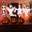 Halloween Christmas Inflatable Outdoor Decorations,Outside Scary Halloween Hanging Decorations Indoor Decor Outdoor Yard Party Decorations for Home Office, 4PCS