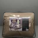 Madison Park Essentials Delaney 24-Piece Room In A Bag Comforter Set-Satin Jacquard All Season Luxury Bedding, Sheets, decorative pillows and Curtains, Valance, Queen (90 in x 90 in), Medallion Navy