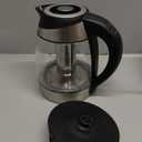 Chefman Electric Kettle with Temperature Control, 5 Presets LED Indicator Lights, Removable Tea Infuser, Glass Tea Kettle & Hot Water Boiler, 360° Swivel Base, BPA Free, Stainless Steel, 1.8 Liters