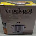 Crock-Pot 3-Quart Manual Slow Cooker, Serves 3+ People, Great for Small Meals, Dips, & Sides; Removable Stoneware is Oven & Dishwasher-Safe, Stainless Steel