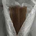 Flamorrow Fireplace Mesh Screen Curtain, Fireplace Hanging Mesh Curtain Screens to Prevent Sparks, Two 22" x 24" Panels, Antique Brass