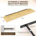 Dreamland 55" Floating Shelves for Wall, 12" Deep Slim Oak Floating Shelves, Wall-Mounted Shelves for Bedroom, Living Room, Kitchen, Bathroom - Set of 2