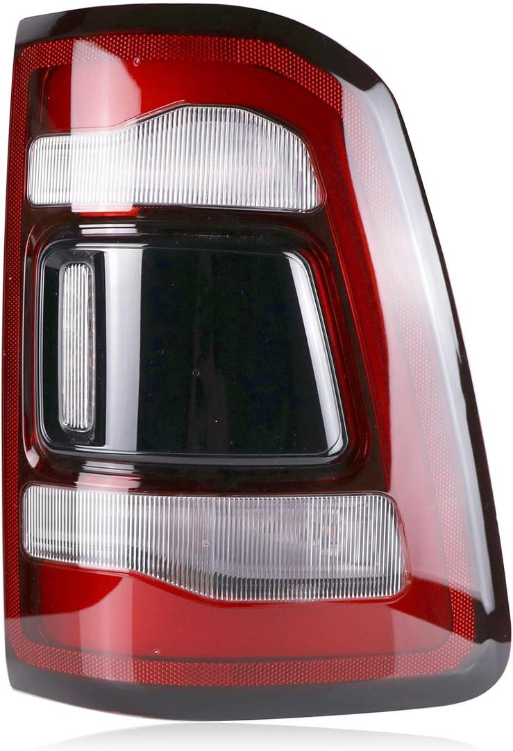 LED Tail Lights Assembly Without Blind Spot Compatible with Ram 1500 2019 2020 2021 2022 Right Passenger Side Taillights Rear Brake Light Tail Lamps Replace 55112992AB Black Smoke