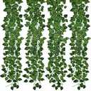 Kalolary 258 Ft 36 Strands Artificial Ivy Garland Leaves Vines Plants Greenery Fake Plants Hanging for Wedding Canvas Background Arch Wall Jungle Table Party Office Decoration (Scindapsus)