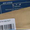 Joydeco No Drill Blackout Shades, Free-Stop Cordless Roller Shades, UV Protection, Thermal Insulated Blinds for Indoor Windows, Easy Install Window Blinds for Home and Office (White, 15" W x 48" H)