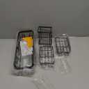 YASONIC Adhesive Shower Caddy, 5 Pack Black Shower Shelves for Inside Shower, Rustproof Shower Organizer with Soap and Toothbrush Holder, No Drilling Shower Storage for Bathroom/Kitchen